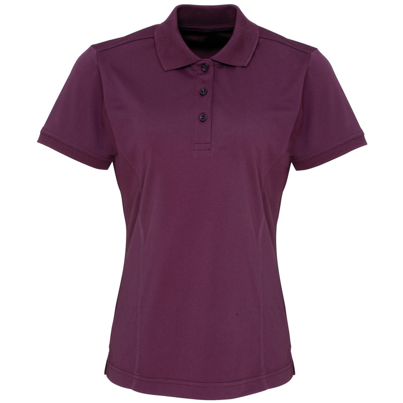 Women's Coolchecker� piqu� polo PR616 Aubergine L