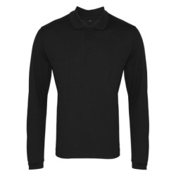 Long sleeve Coolchecker� piqu� polo PR617 Black L