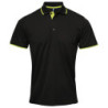 Contrast Coolchecker� polo PR618 Black/Lime 2XL