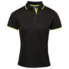 Women's contrast Coolchecker� polo PR619 Black/Lime S
