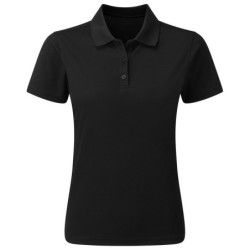 Women's spun-dyed sustainable polo shirt PR633 Black XS