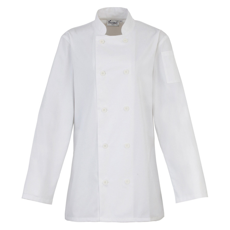 Women's long sleeve chef's jacket PR671 White M