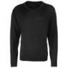 V-neck knitted sweater PR694 Black 2XS