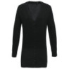 Women's longline knitted cardigan PR698 Black 8