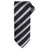 Waffle stripe tie PR783 Black/Dark Grey One Size