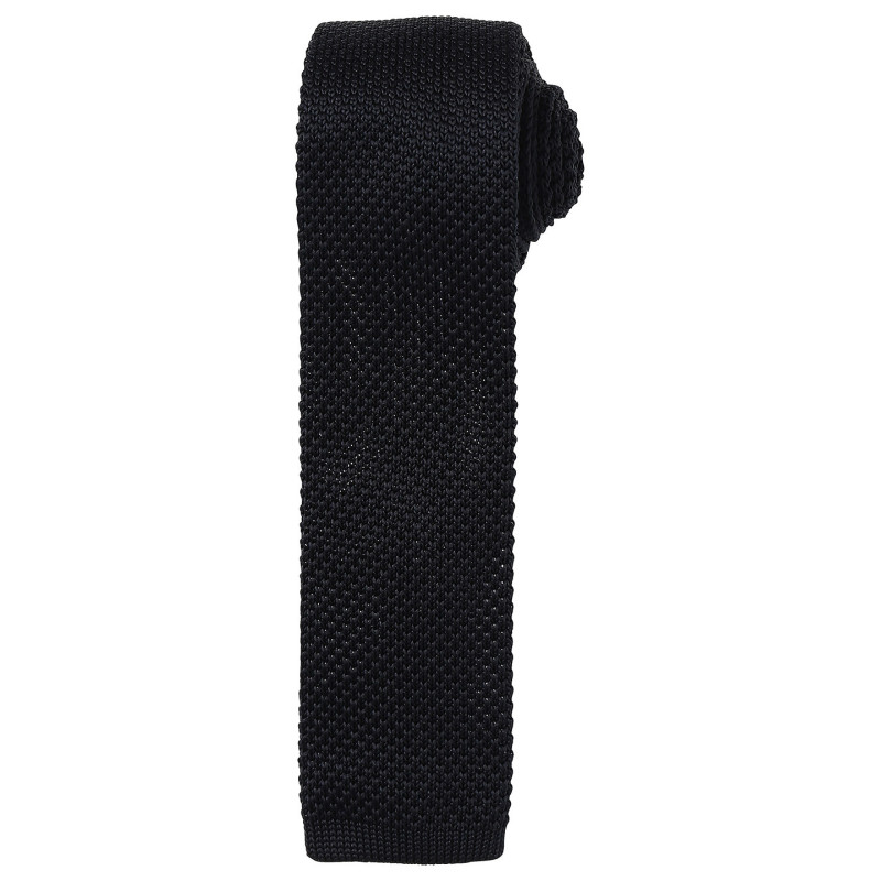Slim knitted tie PR789 Black One Size