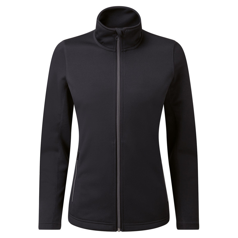 Women's spun-dyed sustainable zip-through sweatshirt PR809 Black XS