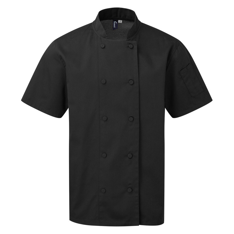 Chef's Coolchecker� short sleeve jacket PR902 Black XS
