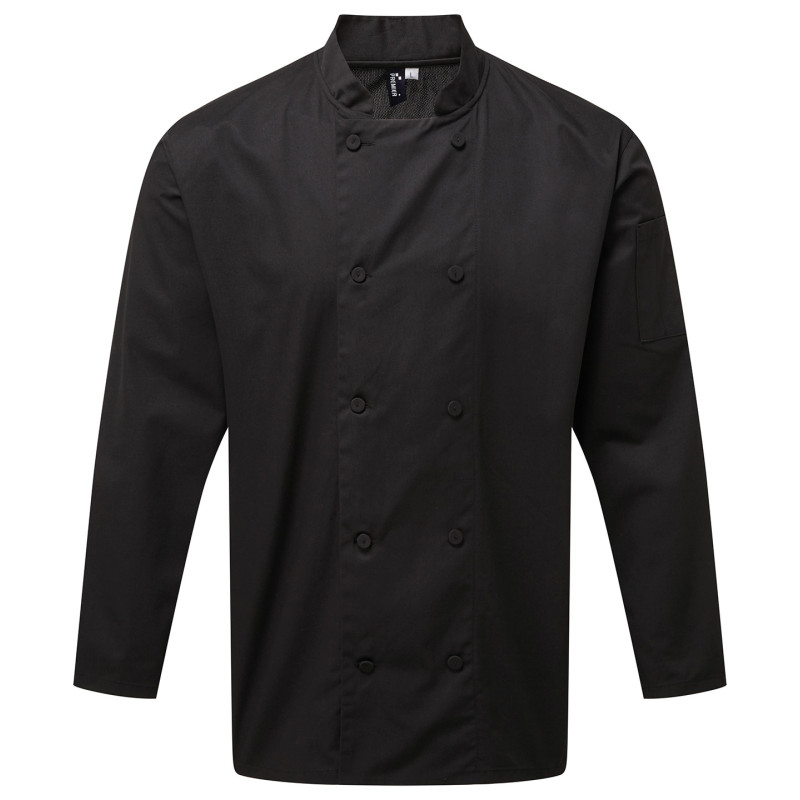 Chef's Coolchecker� long sleeve jacket PR903 Black XS