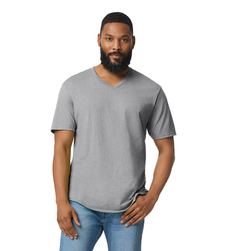 Gildan T-shirt V-Neck SoftStyle SS for him GIL64V00 CG7 Sport Grey L