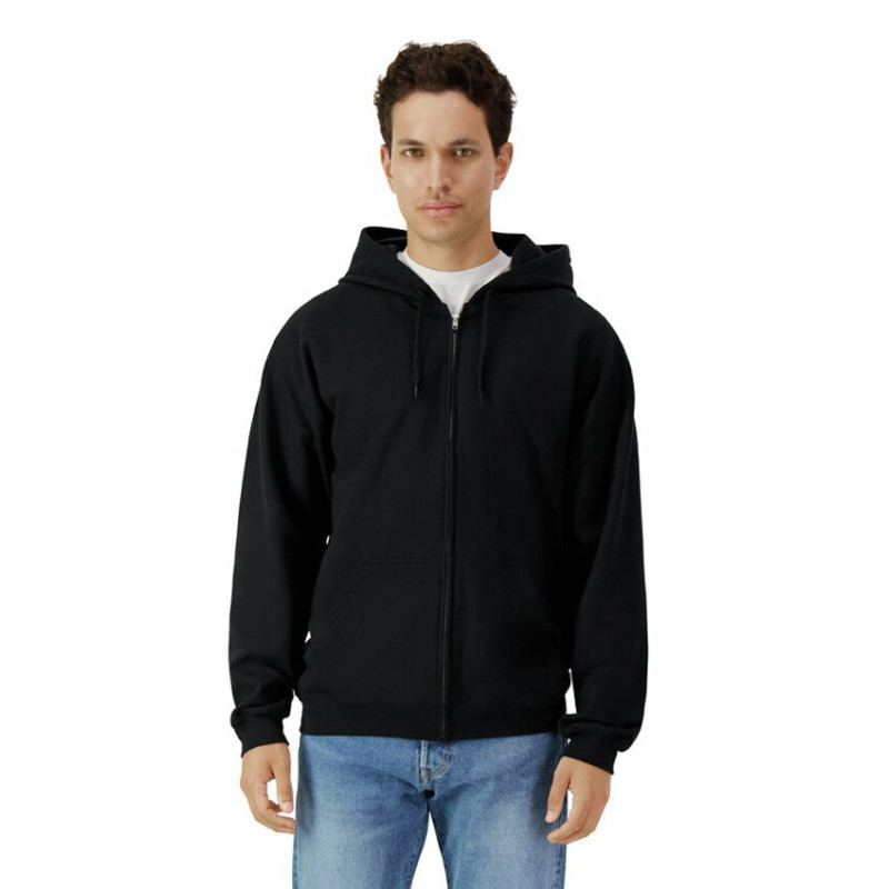 Gildan Sweater Hooded Full Zip Softstyle GILSF600 36 Black L