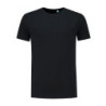 L&S T-shirt crewneck fine cotton elasthan LEM1130 Black XL
