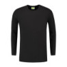 L&S T-shirt Crewneck cot/elast LS for him LEM1265 Black L