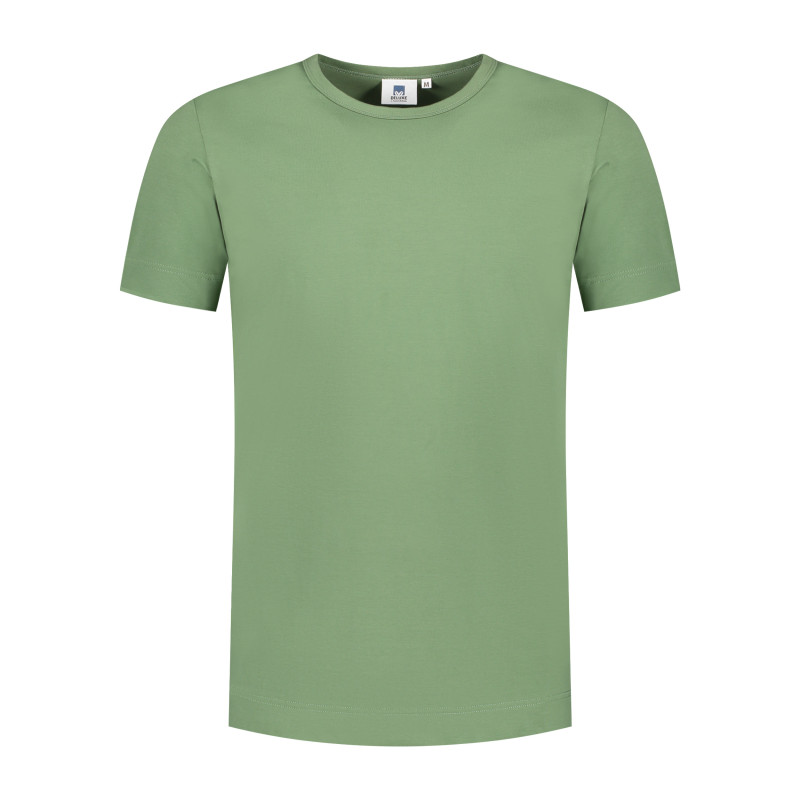 L&S T-shirt Crewneck cot/elast SS for him LEM1269 Army Green L