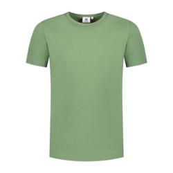 L&S T-shirt Crewneck cot/elast SS for him LEM1269 Army Green 2XL