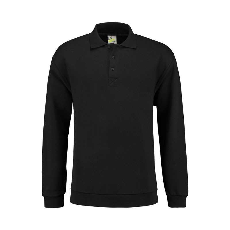 L&S Polosweater for him LEM3210 Black L