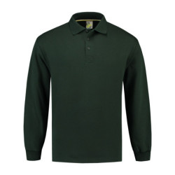 L&S Polosweater Open Hem LEM3213 Forest Green L
