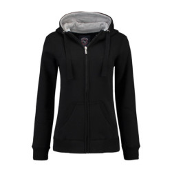 L&S Heavy Sweater Hooded Cardigan for her LEM3220 Black S