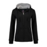 L&S Heavy Sweater Hooded Cardigan for her LEM3220 Black 2XL