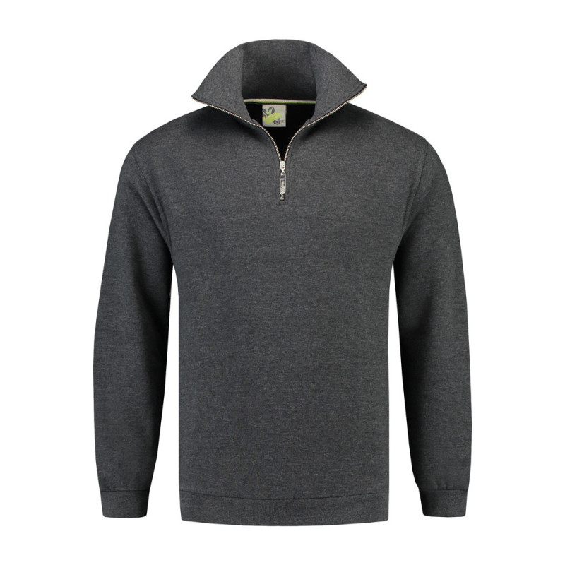 L&S Sweater Zip LEM3231 Antracite XL