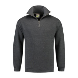 L&S Sweater Zip LEM3231 Antracite 3XL
