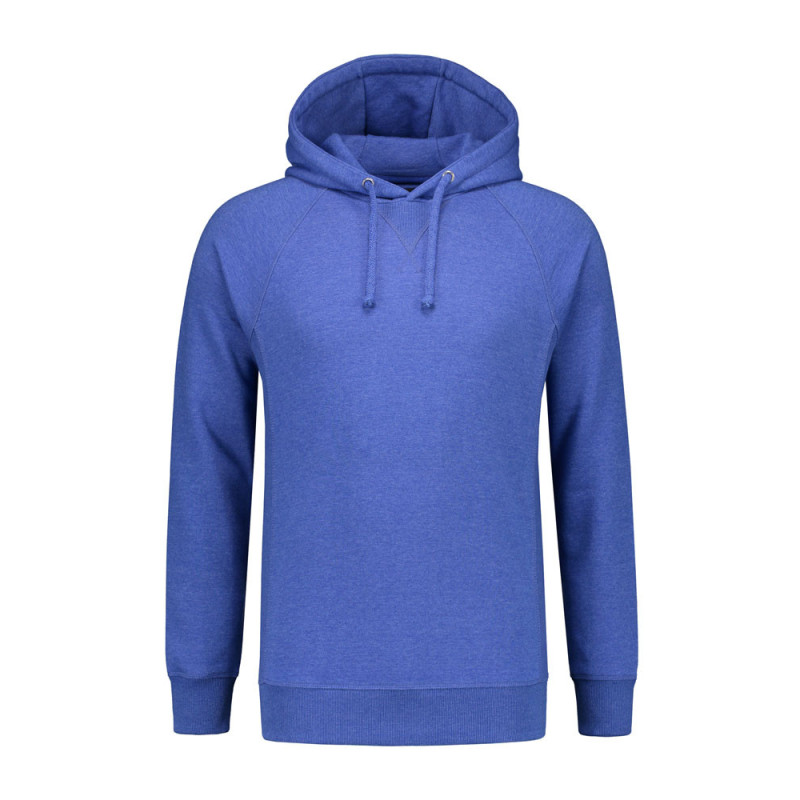 L&S Heavy Sweater Hooded Raglan for him LEM3234 Royal blue heather 3XL
