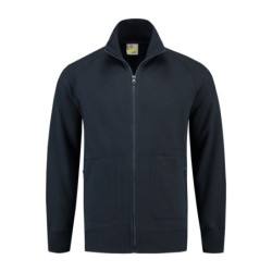 L&S Sweater Cardigan unisex LEM3236 Dark Navy S