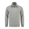 L&S Sweater Cardigan unisex LEM3236 Grey Heather M