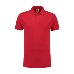 L&S Polo Fit Heavy Mix SS LEM3511 Red L