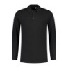 L&S Polo Basic Cot/Elast LS for him LEM3576 Black L