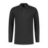 L&S Polo Basic Cot/Elast LS for him LEM3576 Dark Grey L
