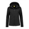 L&S Jacket Hooded Softshell for her LEM3627 Black 2XL