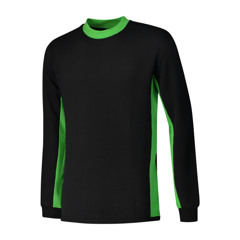 L&S Sweater Workwear LEM4750 Black/Lime 4XL